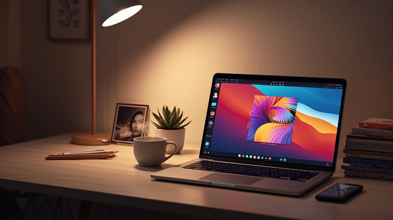 Home Create an image of a cute work desk setup